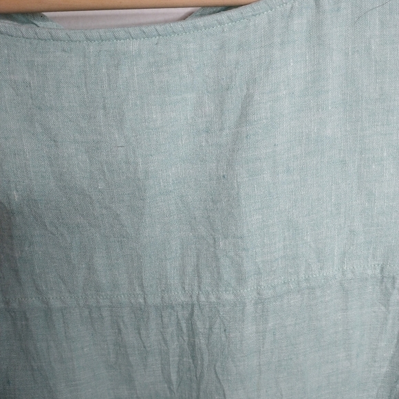 ☀️Tahari Linen Green Tunic, size M - Picture 3 of 6